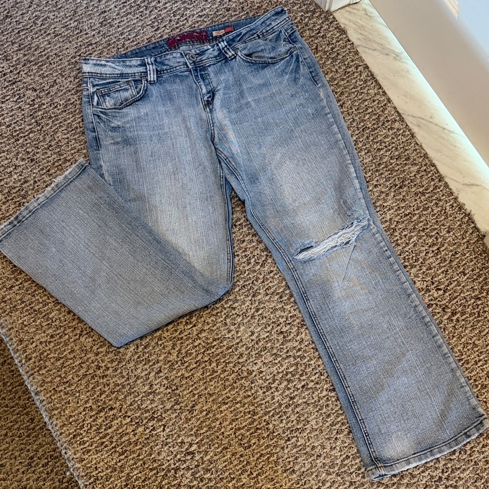 Vintage BONGO Light Blue Denim Jeans, Size 17